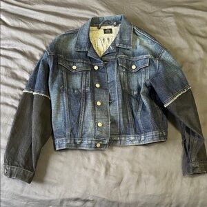 Edwin Blue Denim Jacket with Black Accents